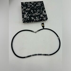 Unisex Jean-Claude, Pearl, embellished leather necklace